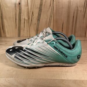 New Balance WMD500W6 Womens Racing Track Running Spike Shoe White Green Sz 8.5